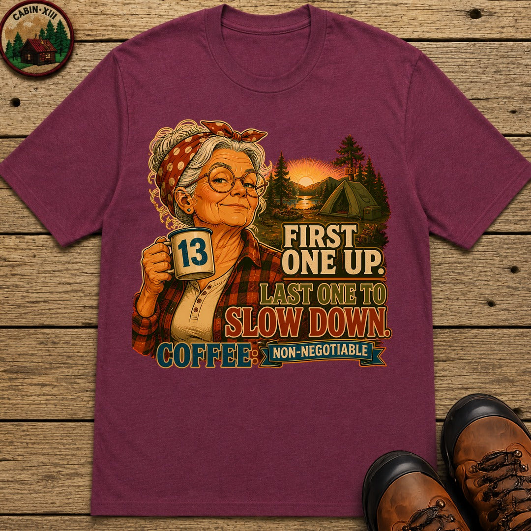 Grandma Coffee Non Negotiable T-Shirt - Berry