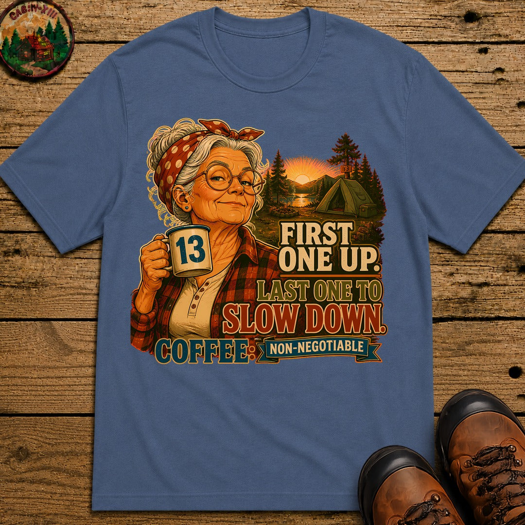Grandma Coffee Non Negotiable T-Shirt - Blue Jean