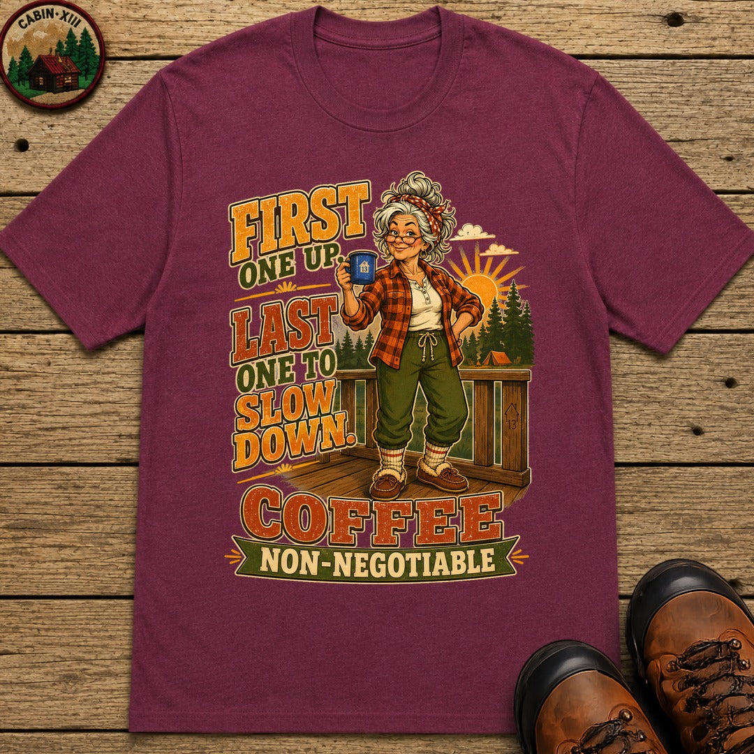 Grandma Coffee Non Negotiable T Shirt - Berry