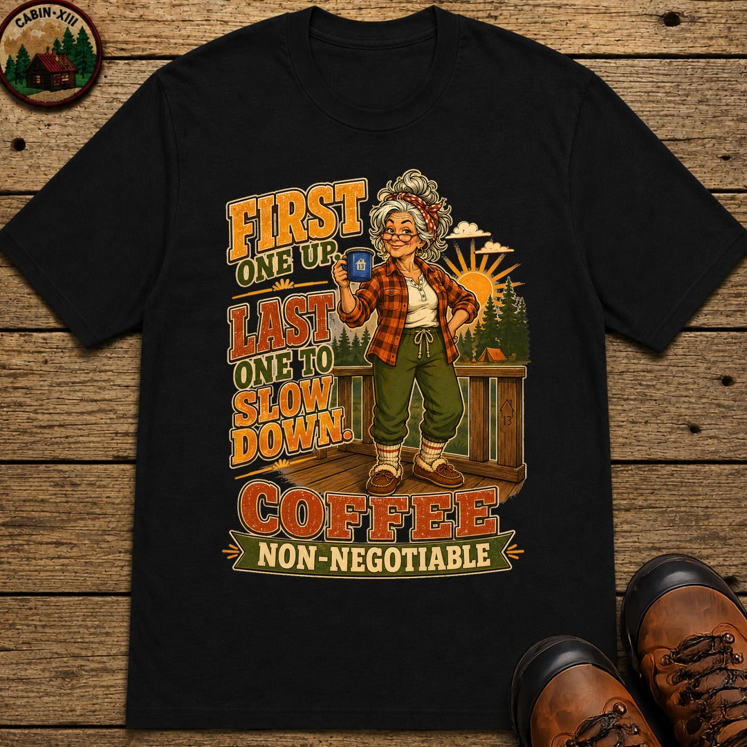 Grandma Coffee Non Negotiable T Shirt - Black