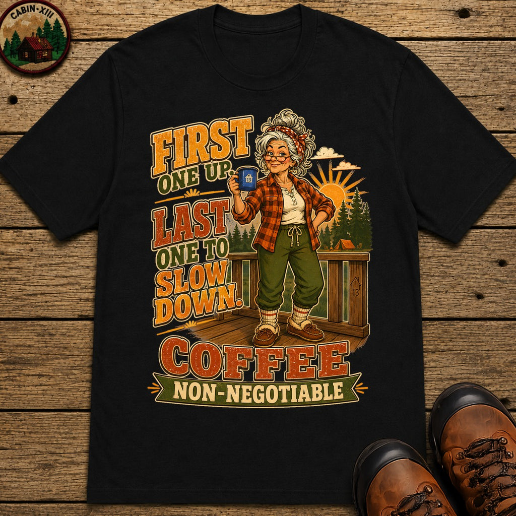 Grandma Coffee Non Negotiable T Shirt - Black
