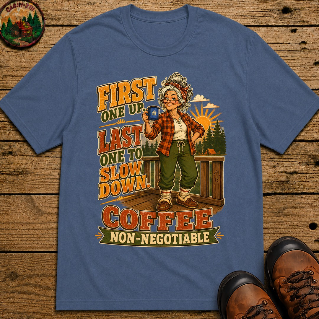 Grandma Coffee Non Negotiable T Shirt - Blue Jean