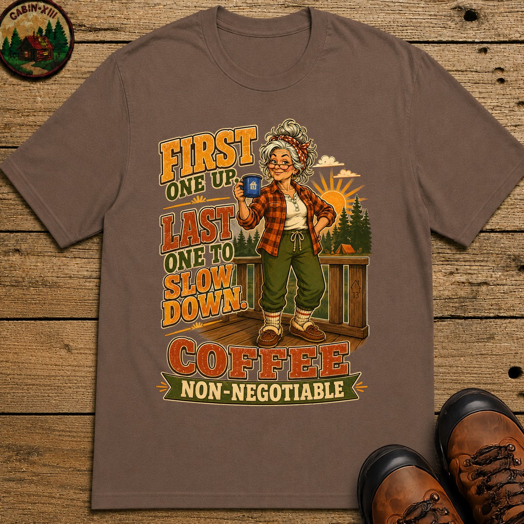 Grandma Coffee Non Negotiable T Shirt - Espresso
