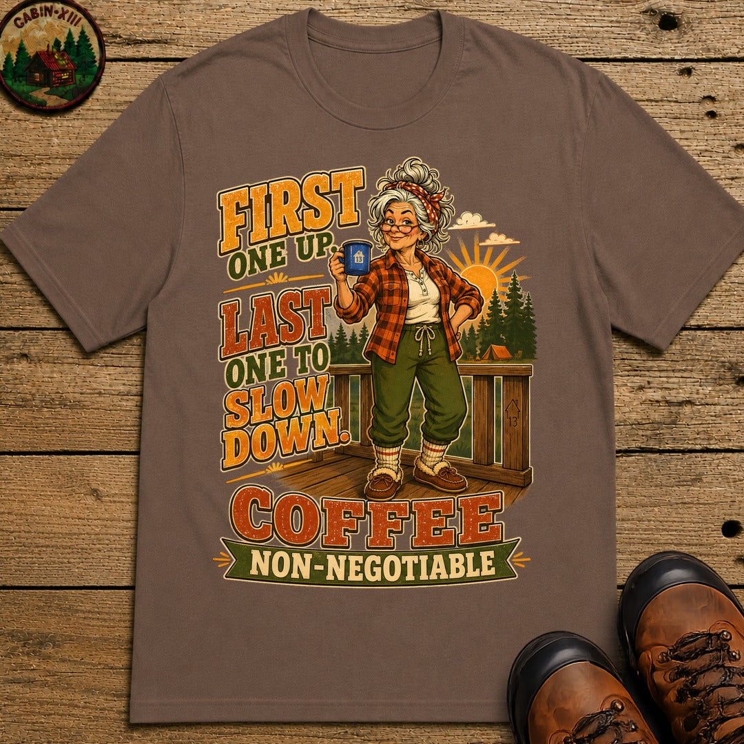 Grandma Coffee Non Negotiable T Shirt - Espresso