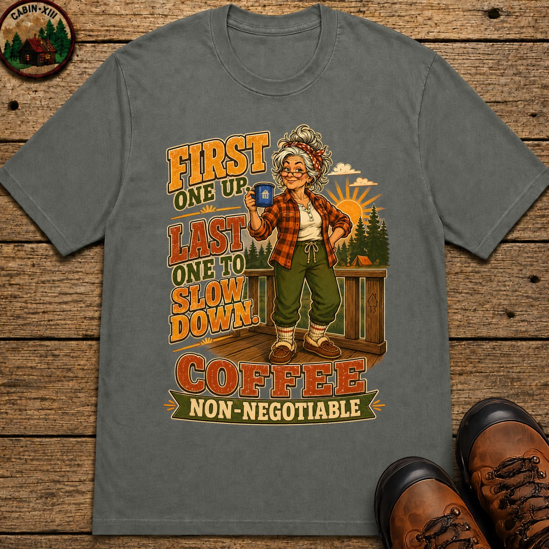 Grandma Coffee Non Negotiable T Shirt - Pepper