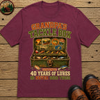 Grandpa'S Tackle Box T Shirt - Berry