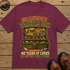Grandpa's Tackle Box T Shirt - Berry
