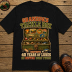 Grandpa's Tackle Box T Shirt - Black