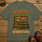 Grandpa's Tackle Box T Shirt - Moss