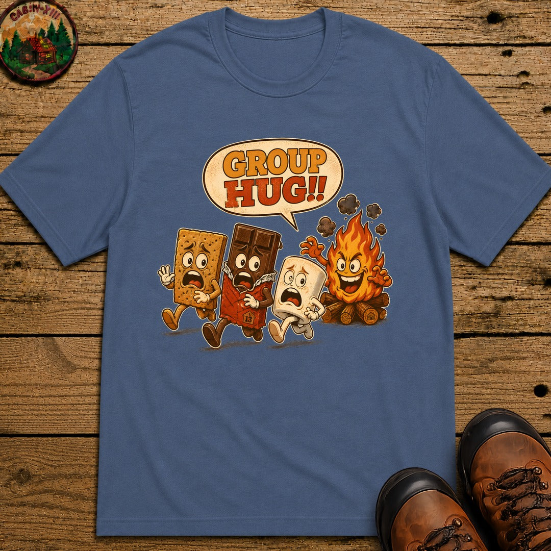 Group Hug T Shirt - Blue Jean