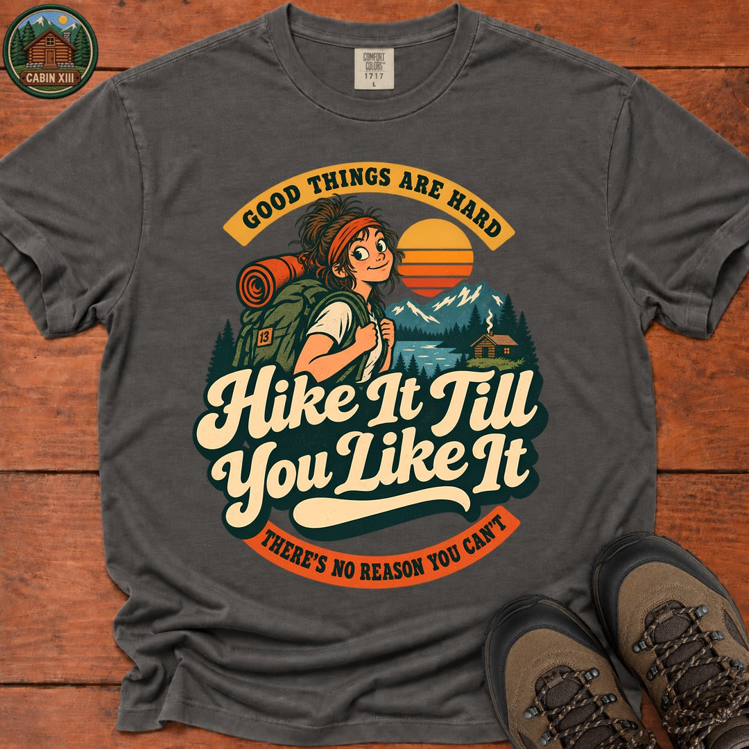 Hike It Till You Like It Badge T-Shirt - Pepper