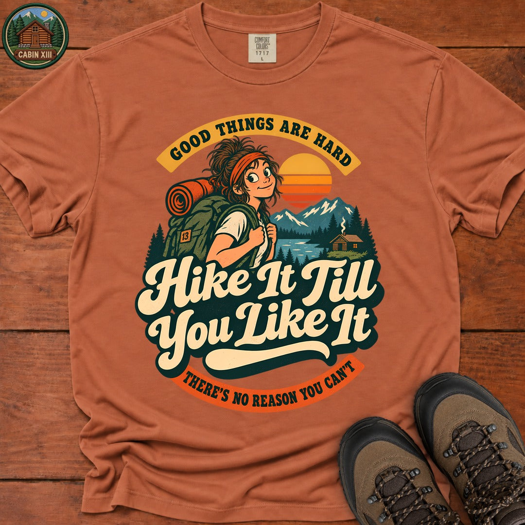 Hike It Till You Like It Badge T-Shirt - Yam