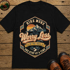 Hike More Worry Less Badge T-Shirt - Black