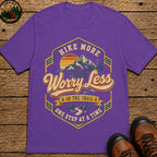 Hike More Worry Less Badge T-Shirt - Grape