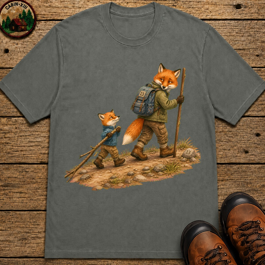 Hiking Foxes T-Shirt - Pepper