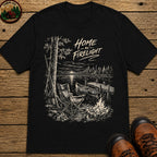 Home By Firelight Sketch T-Shirt - Black