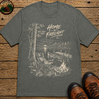 Home By Firelight Sketch T-Shirt - Pepper