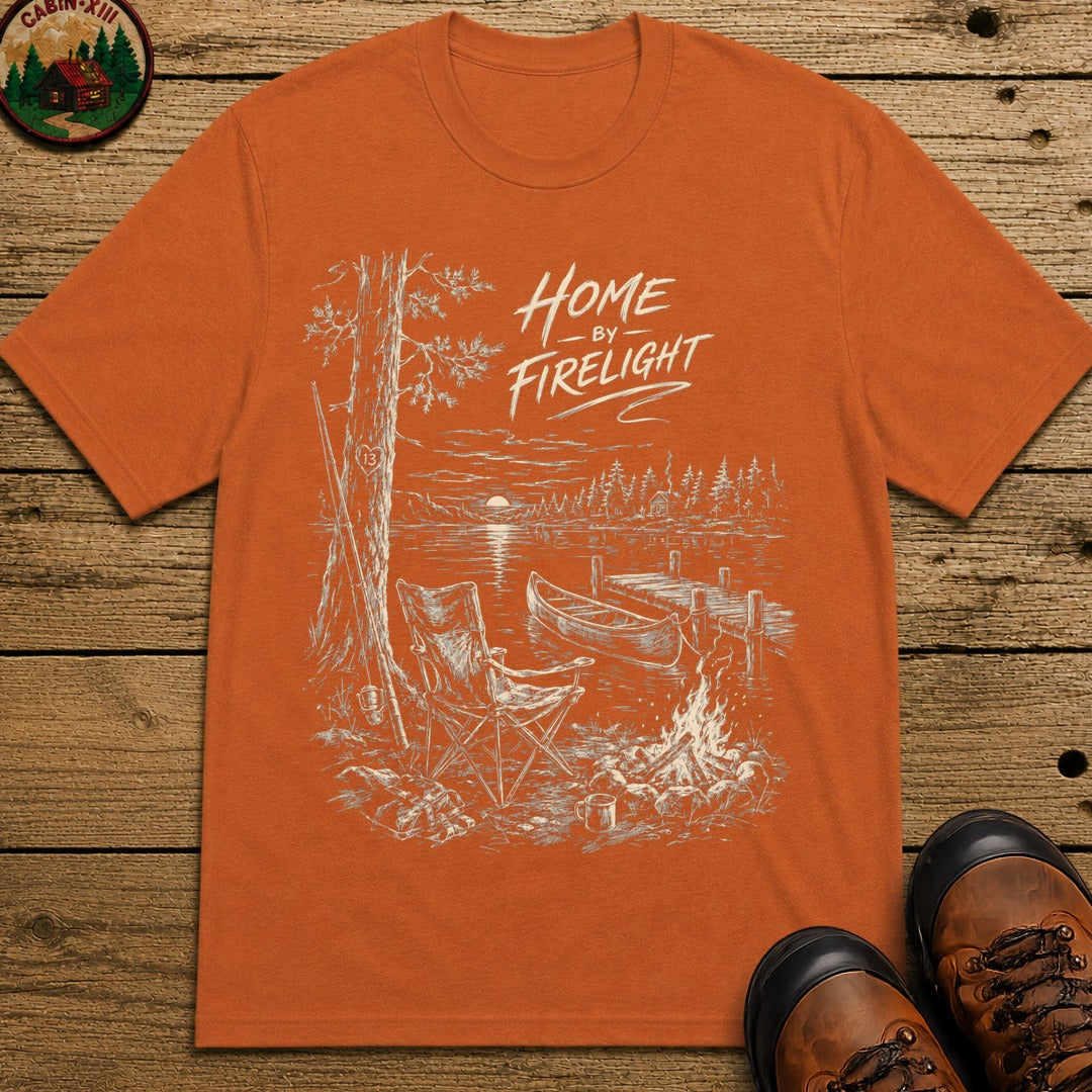 Home By Firelight Sketch T-Shirt - Yam