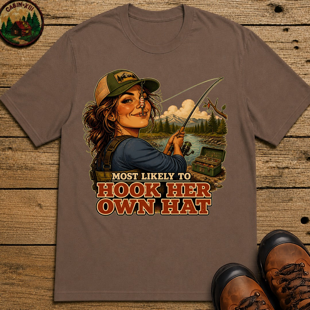 Hook Her Own Hat T-Shirt - Espresso