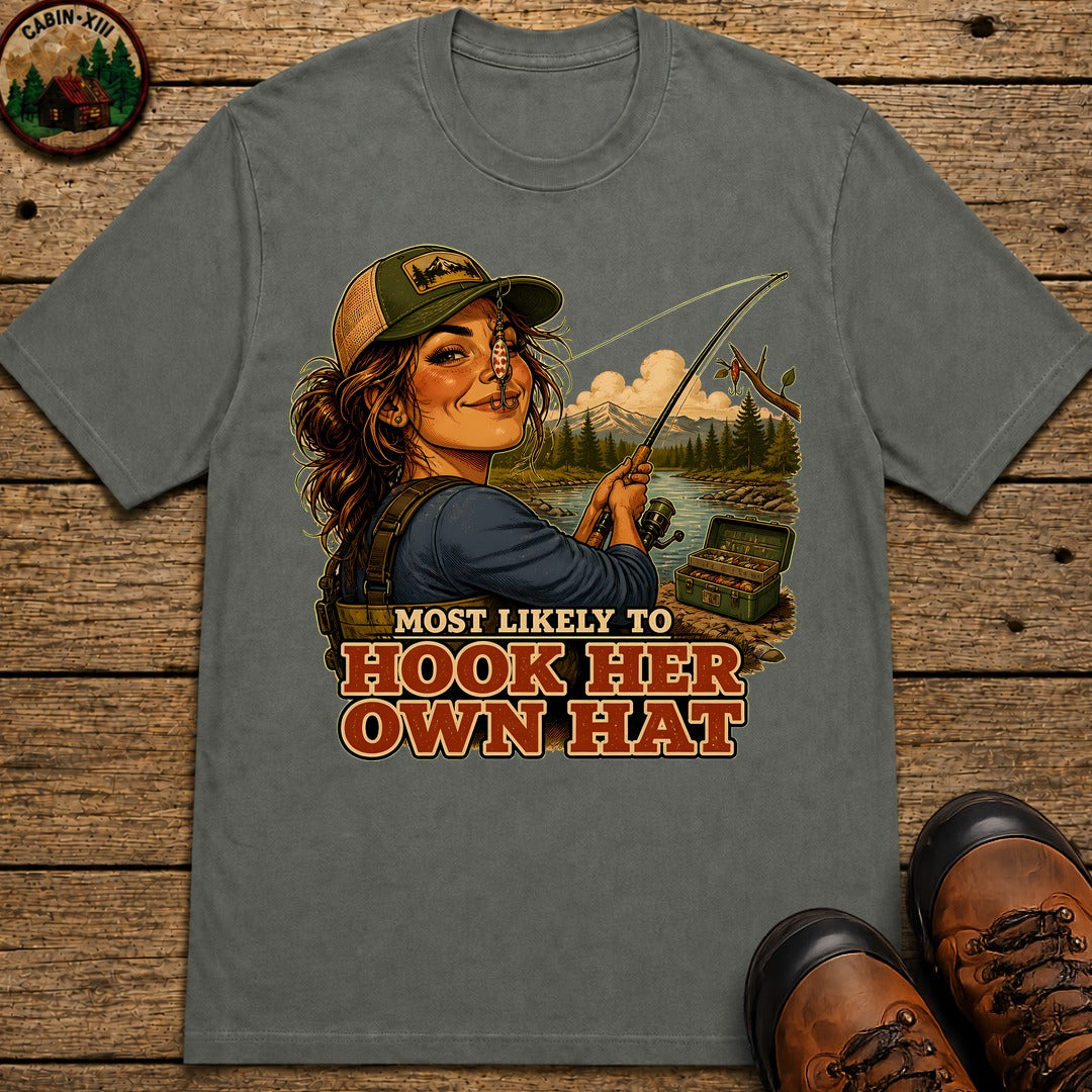Hook Her Own Hat T-Shirt - Pepper