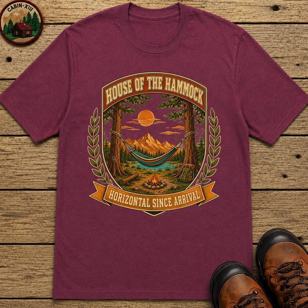 House Of The Hammock T Shirt - Berry