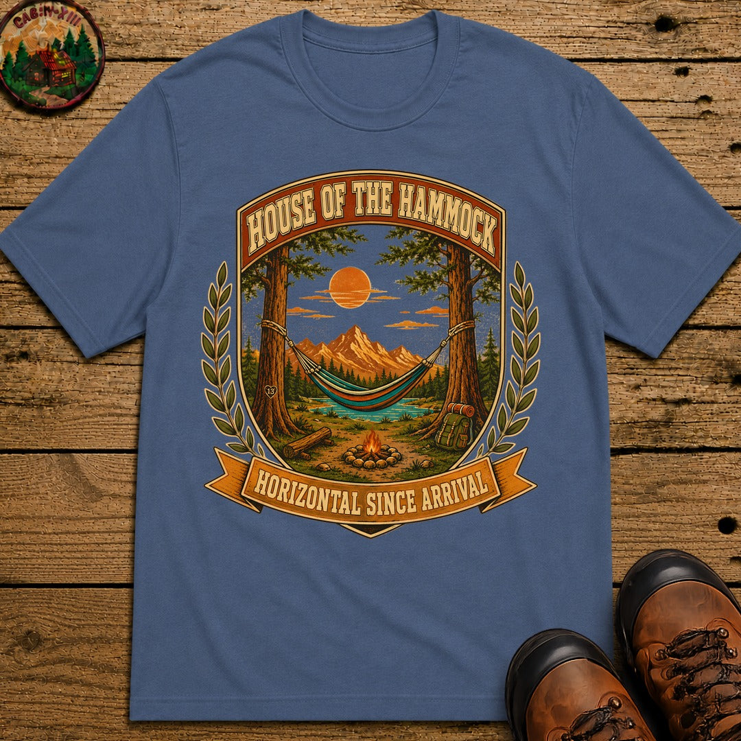 House Of The Hammock T Shirt - Blue Jean