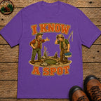 I Know A Spot Fishing T-Shirt - Grape