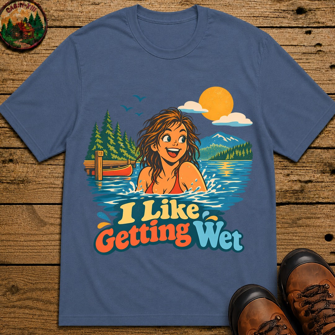 I Like Getting Wet T-Shirt - Blue Jean