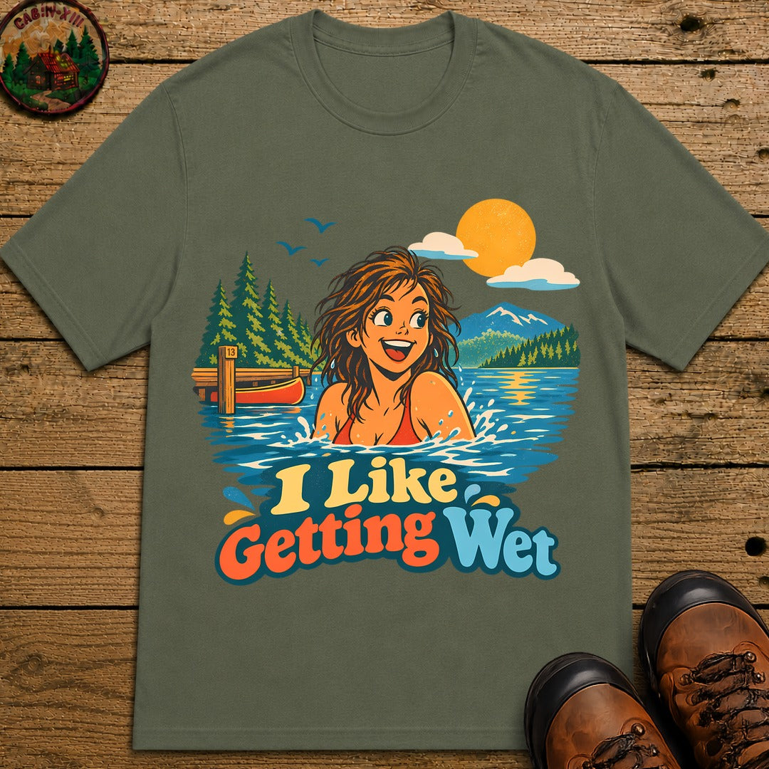I Like Getting Wet T-Shirt - Moss