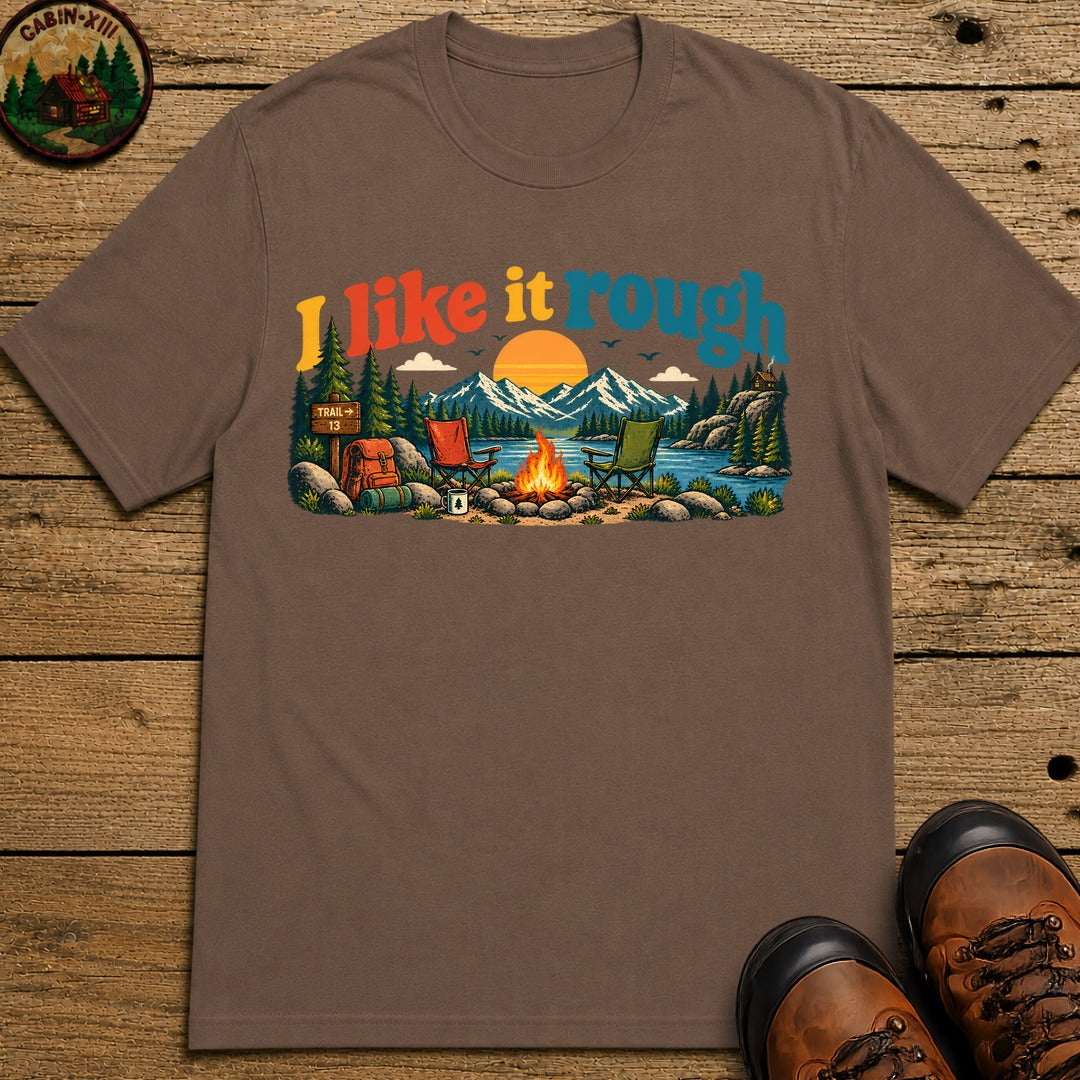 I Like It Rough Half Color T-Shirt - Espresso
