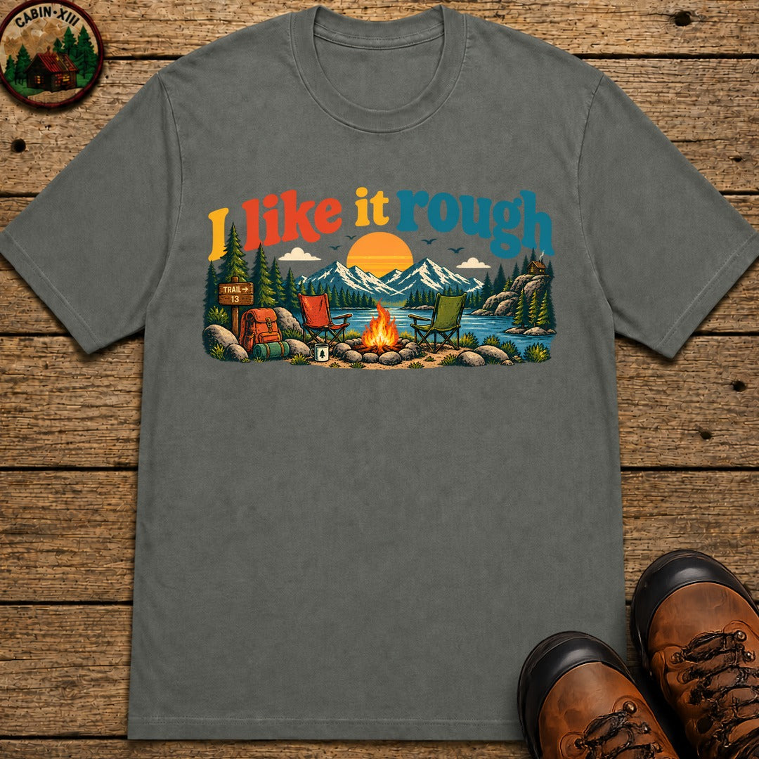 I Like It Rough Half Color T-Shirt - Pepper