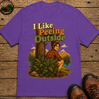 I Like Peeing Outside (Female) T Shirt - Grape