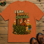 I Like Peeing Outside (Female) T Shirt - Yam