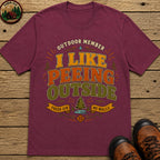 I Like Peeing Outside (Modern) T Shirt - Berry
