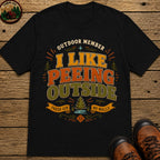 I Like Peeing Outside (Modern) T Shirt - Black