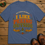 I Like Peeing Outside (Modern) T Shirt - Blue Jean