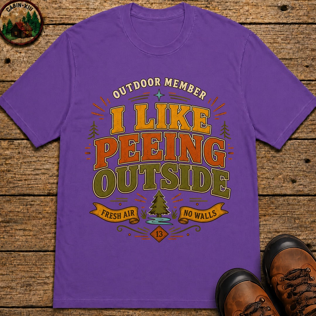 I Like Peeing Outside (Modern) T Shirt - Grape