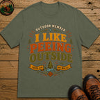 I Like Peeing Outside (Modern) T Shirt - Moss
