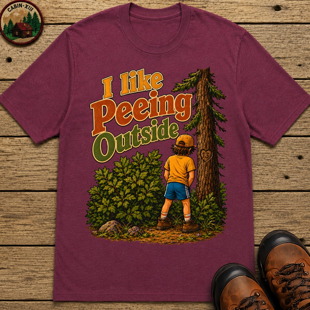 I Like Peeing Outside (Og) T Shirt - Berry