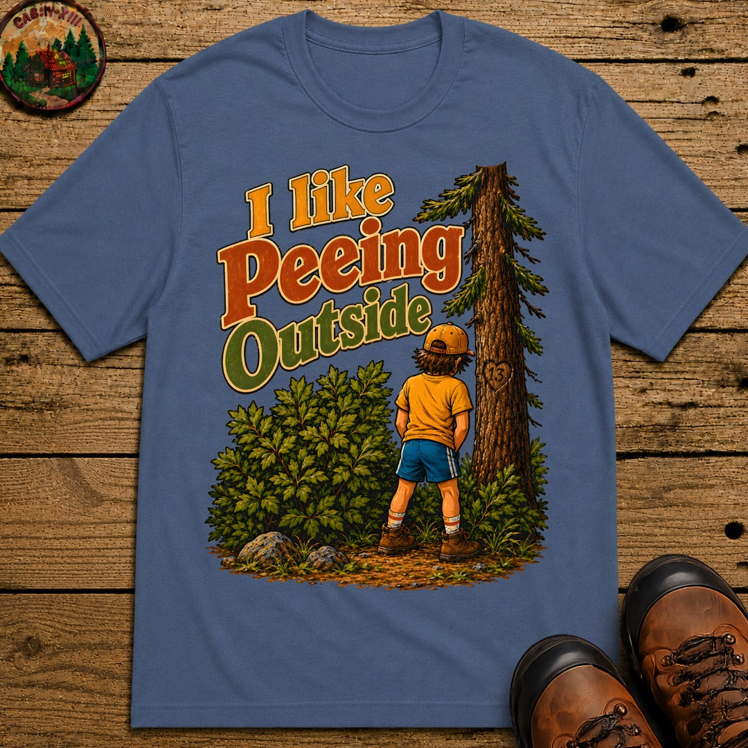 I Like Peeing Outside (Og) T Shirt - Blue Jean