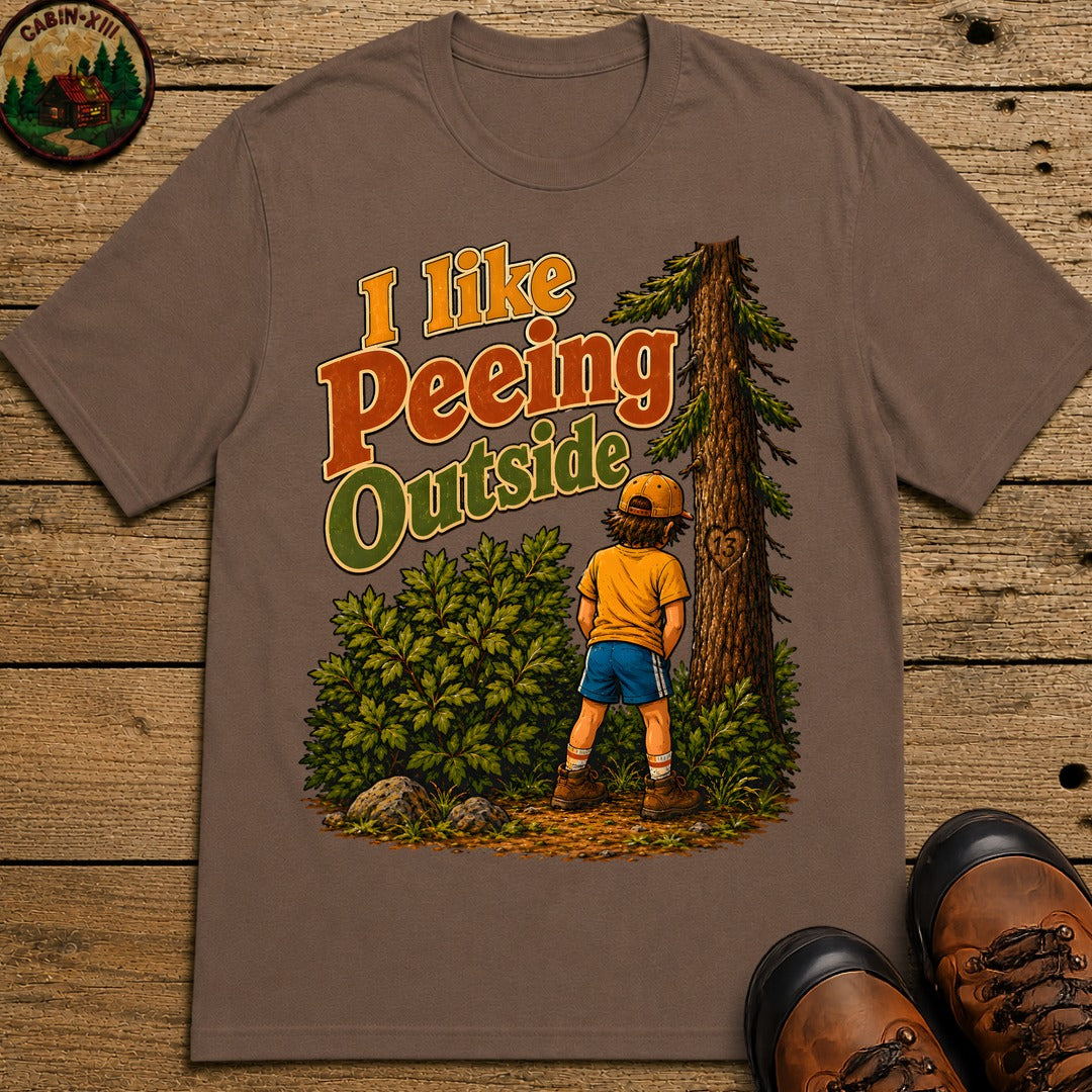 I Like Peeing Outside (Og) T Shirt - Espresso