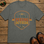 I Like Peeing Outside (Retro) T Shirt - Pepper