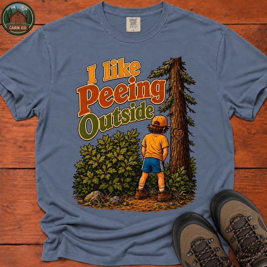 I Like Peeing Outside T-Shirt - Blue Jean