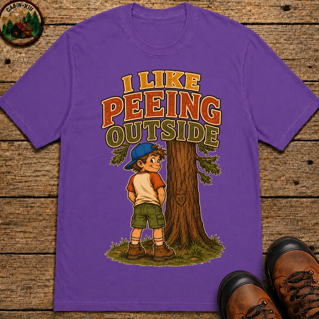 I Like Peeing Outside T-Shirt - Grape