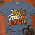 I Like Peeing Outside V2 T-Shirt - Blue Jean