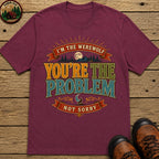 I'M The Werewolf (Modern) Badge T Shirt - Berry