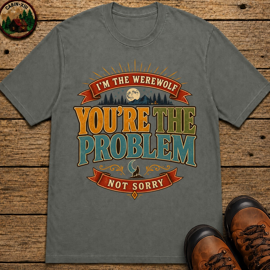 I'M The Werewolf (Modern) Badge T Shirt - Pepper