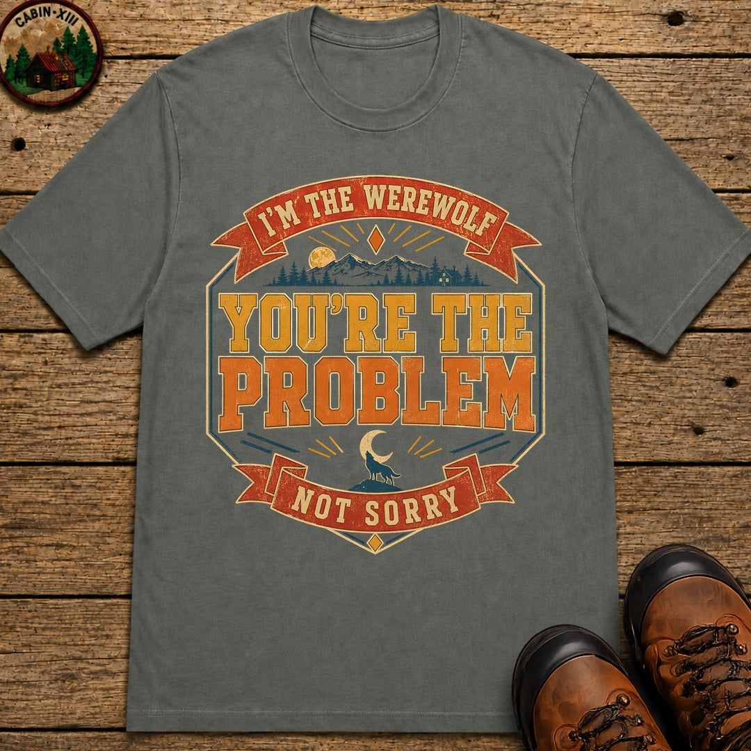 I'M The Werewolf (Retro) Badge T Shirt - Pepper