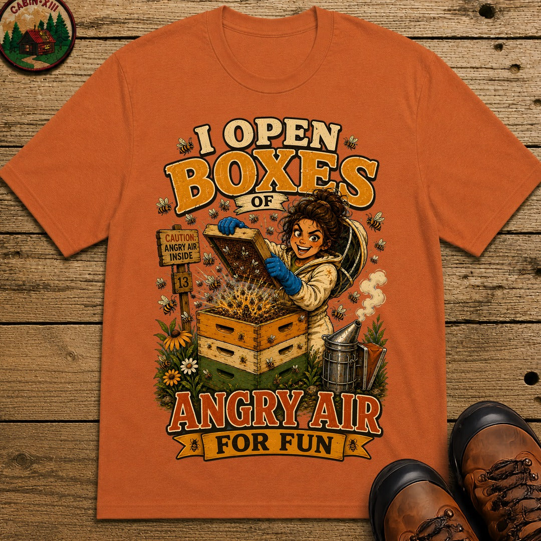 I Open Boxes of Angry Air T-Shirt - Yam