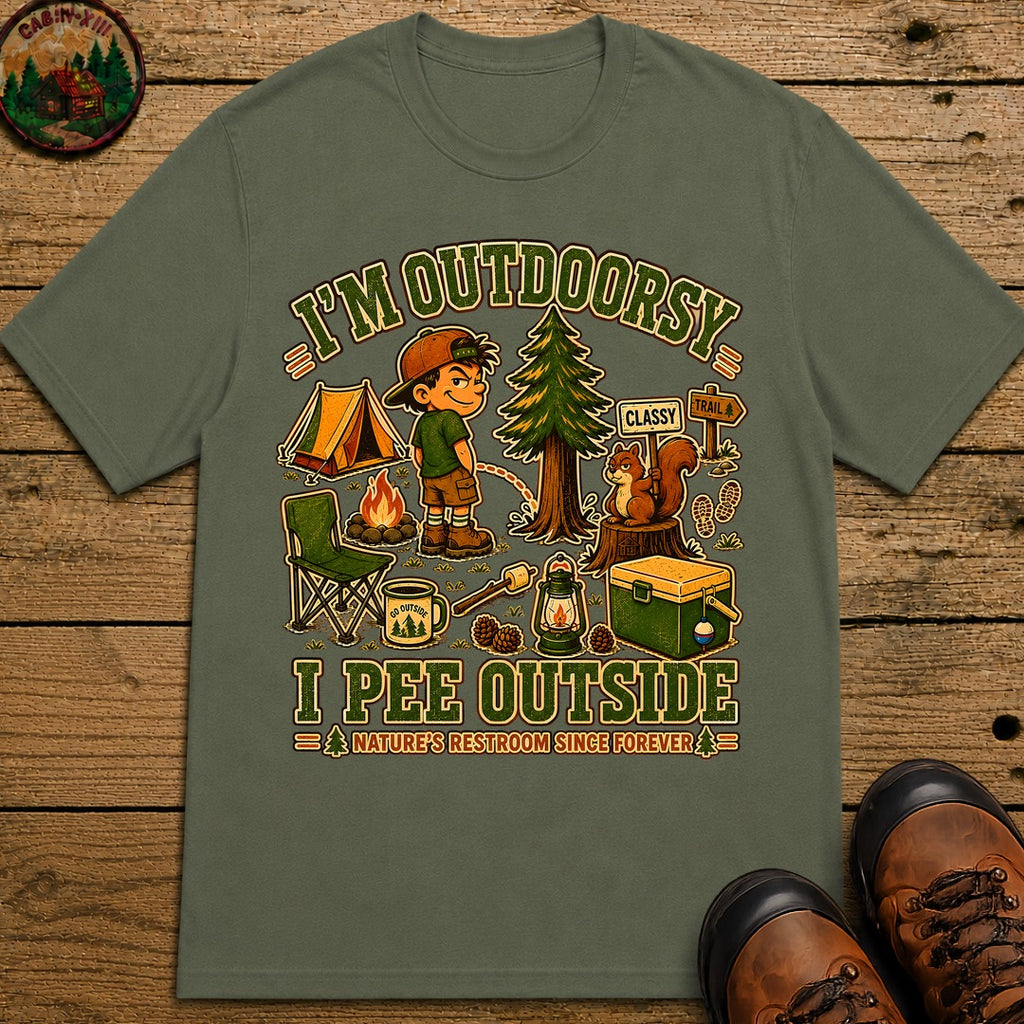I'm Outdoorsy T-Shirt - Moss